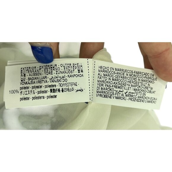 Zara Womens Midi Dress S Small White Blue Printed Elastic Waist 3099/246 NWD - Picture 9 of 14